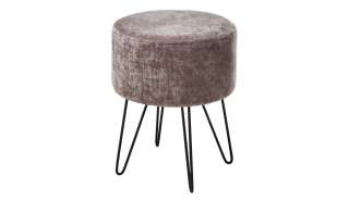 Polsterhocker  Lamoli ¦ braun ¦ Maße (cm): H: 44,5 Ø: [35.0] Polstermöbel > Hocker - Höffner