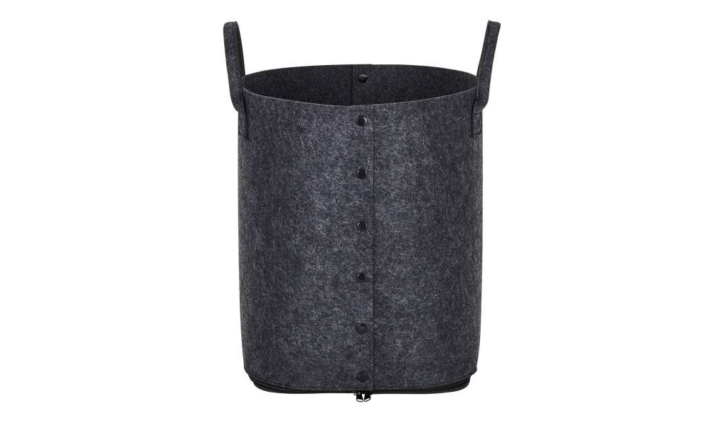 Aufbewahrungskorb mit Henkel ¦ grau ¦ Filz ¦ Maße (cm): H: 40 Ø: [38.0] Aufbewahrung > Körbe - Höffner