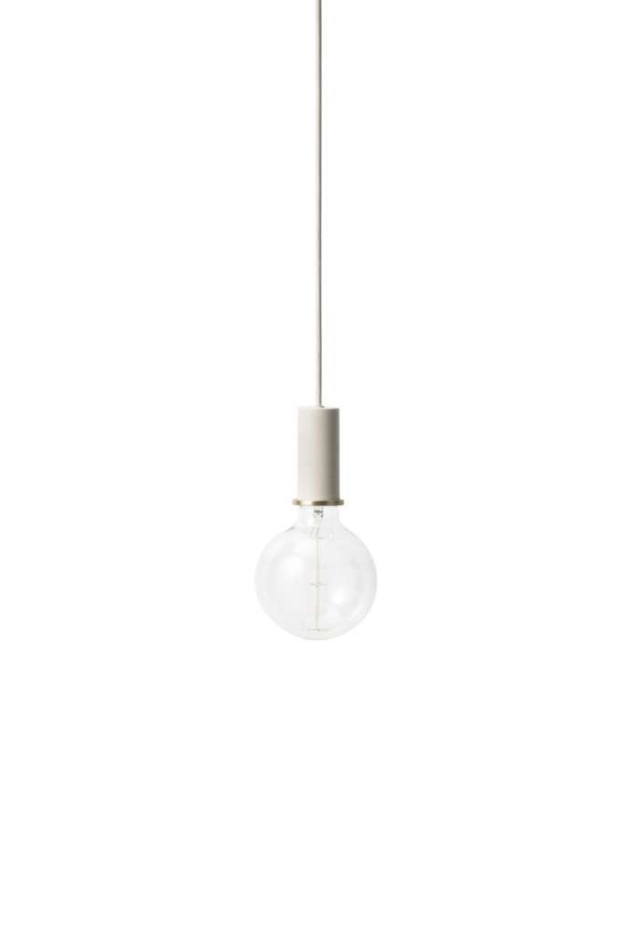 ferm LIVING - Socket Pendelleuchte - hellgrau - indoor