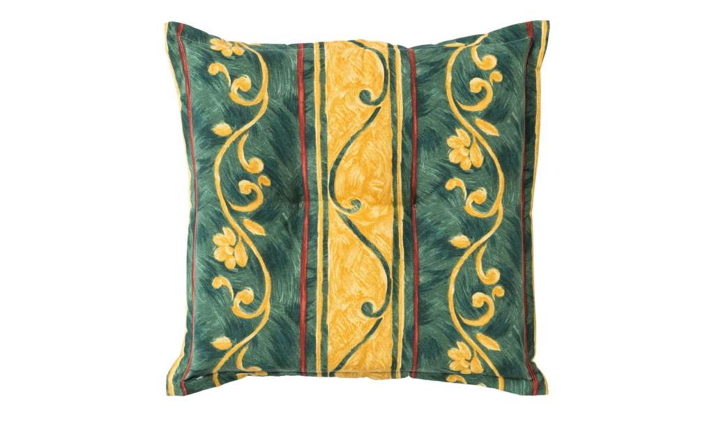 Hockerauflage  Sonate ¦ grün ¦ Druckstoff, 75% Baumwolle, 25% Polyester ¦ Maße (cm): B: 50 H: 9 Garten > Auflagen & Kissen > Gartenhocker-Auflagen - Höffner