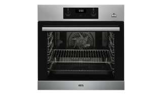 AEG Einbau-Backofen  BEB355020M ¦ schwarz ¦ Metall-lackiert, Glas , Edelstahl, Kunststoff ¦ Maße (cm): B: 59,5 H: 59,4 T: 56,7 Elektrogeräte > Backöfen, Herde & Kochfelder - Höffner