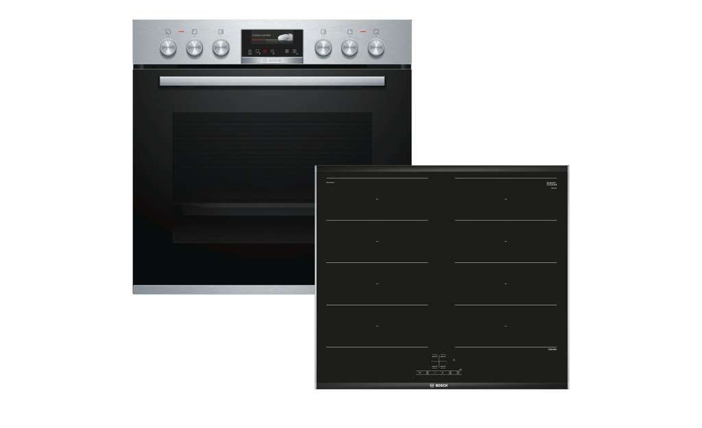 BOSCH Einbau- Herdset   HND 739LS60 ¦ silber ¦ Glas , Keramik, Edelstahl ¦ Maße (cm): B: 59,4 H: 59,5 T: 54,8 Elektrogeräte > Backöfen, Herde & Kochfelder - Höffner