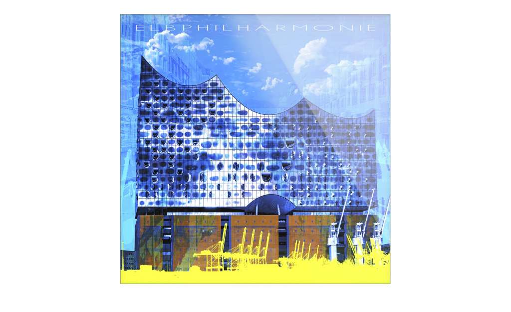 Glasbild  Hamburg Elbphilharmonie ¦ blau ¦ Maße (cm): B: 50 H: 50 Dekoration > Bilder & Schilder - Höffner