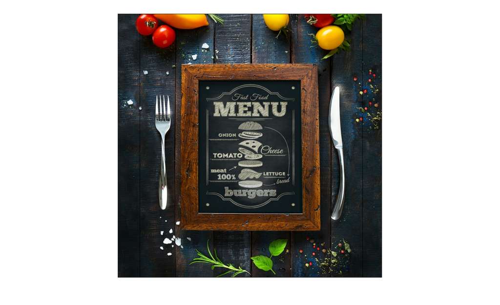Glasbild Menu ¦ mehrfarbig ¦ Maße (cm): B: 50 H: 50 Dekoration > Bilder & Schilder - Höffner