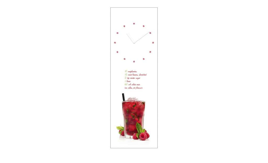 Glasuhr Mojito  Time-Art ¦ mehrfarbig ¦ Maße (cm): B: 20 H: 60 Dekoration > Bilder & Schilder - Höffner