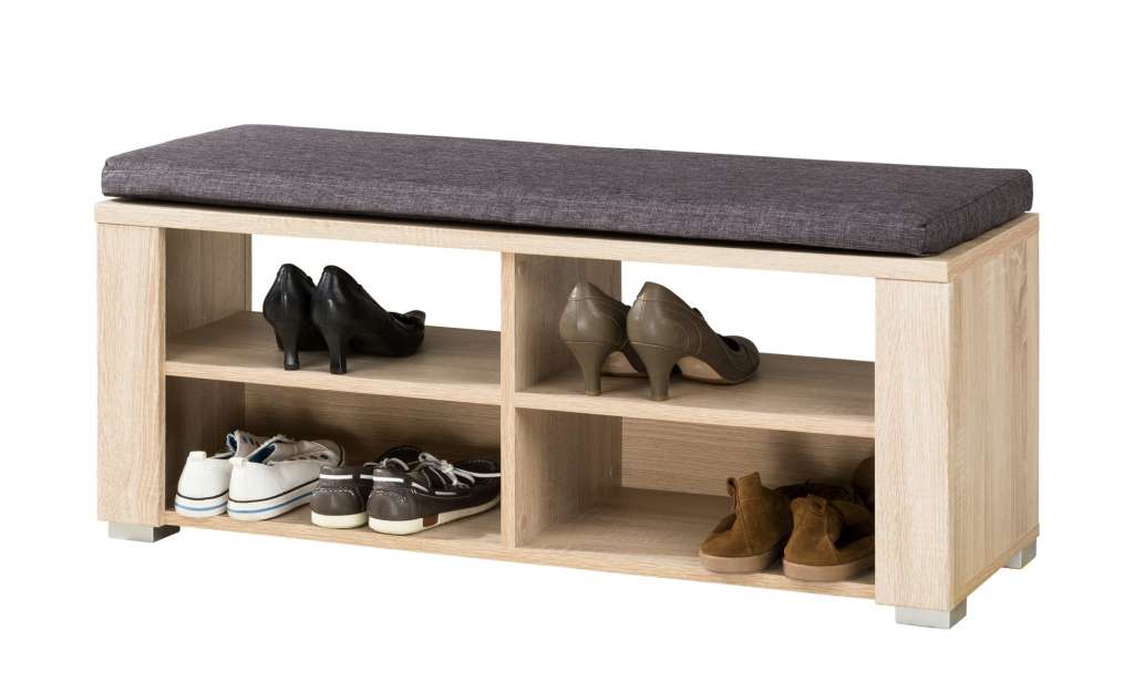 Schuhbank mit Sitzkissen  Nago ¦ holzfarben ¦ Maße (cm): B: 100 H: 40 T: 34 Bänke > Einzelbänke - Höffner