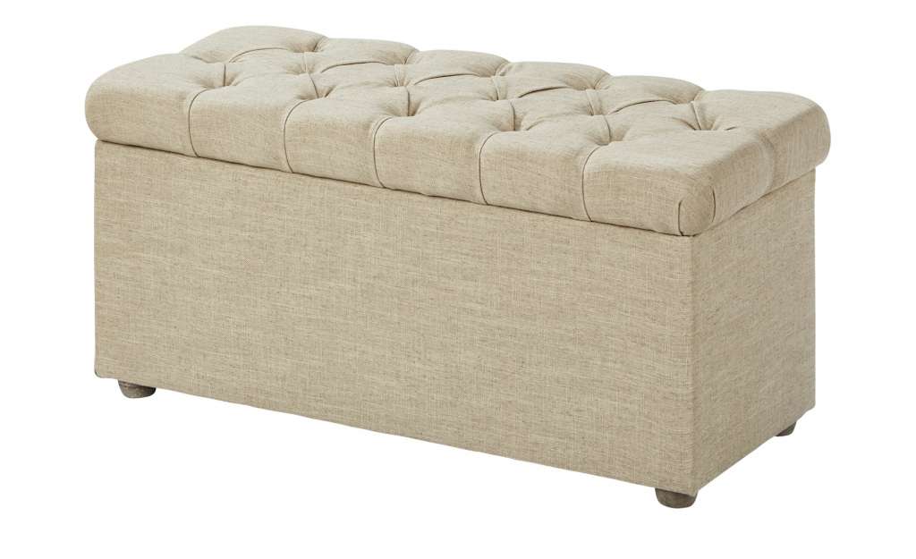 Bank mit Stauraum  Santana ¦ beige ¦ Maße (cm): B: 98 H: 45 T: 45 Bänke > Einzelbänke - Höffner