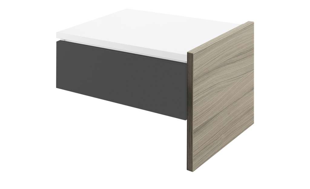 Anbau-Nachtkommode  Holly ¦ grau ¦ Maße (cm): B: 52,9 H: 42,6 T: 43,4 Tische > Nachttische - Höffner