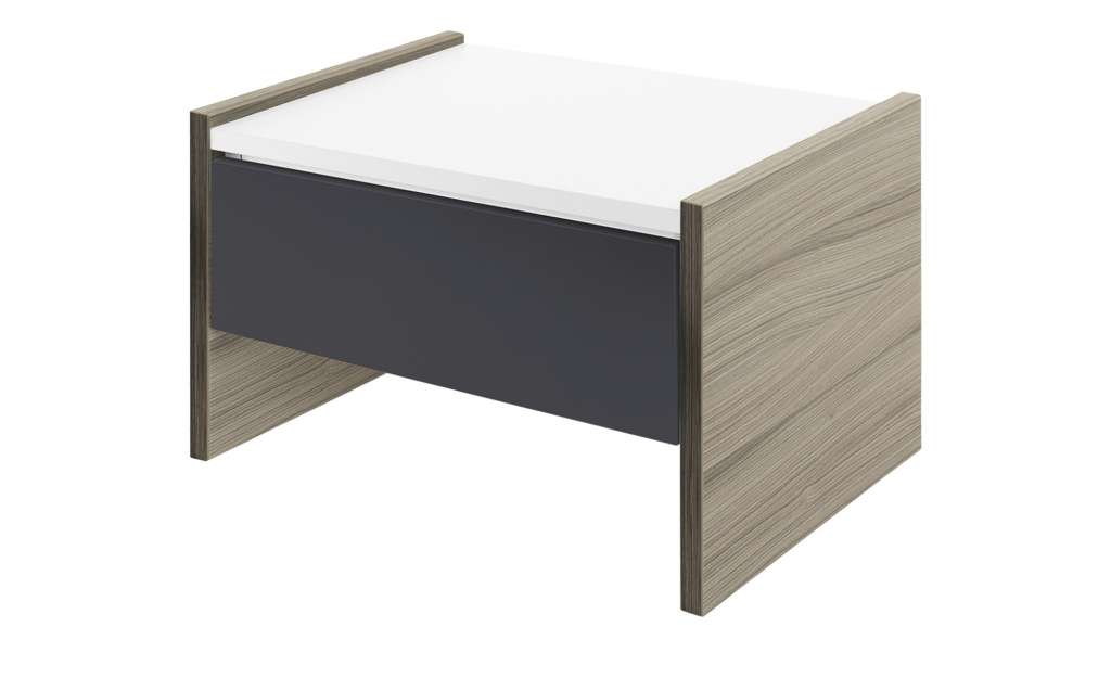 Nachtkommode  Holly ¦ grau ¦ Maße (cm): B: 55,1 H: 42,6 T: 43,4 Tische > Nachttische - Höffner