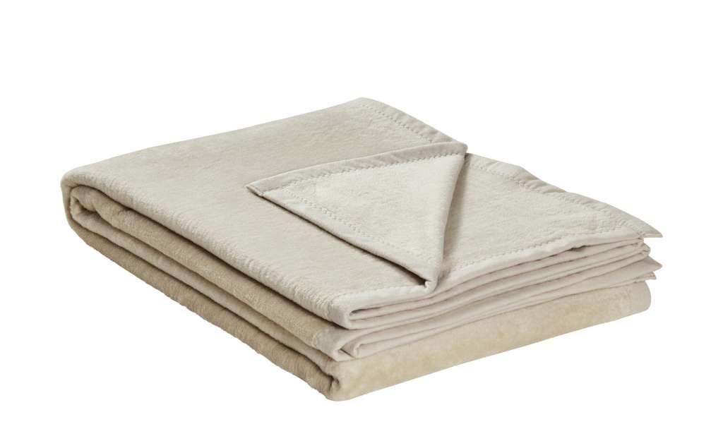 LAVIDA Wohndecke  Catharina ¦ beige ¦ 60% Baumwolle, 40% Polyacryl ¦ Maße (cm): B: 150 Heimtextilien > Kuscheldecken - Höffner