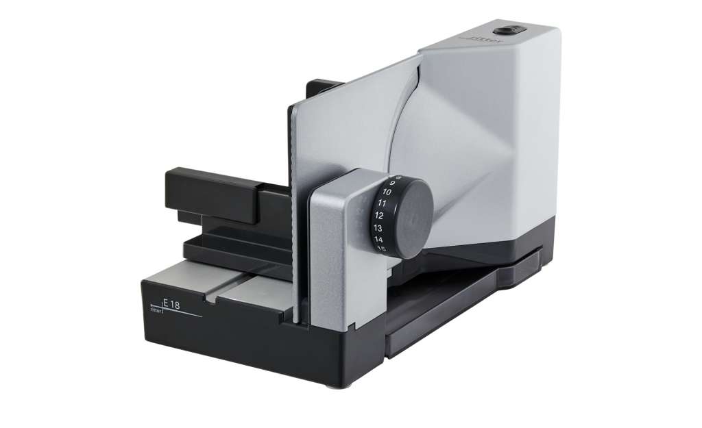 ritter Allesschneider  E 18 ¦ silber ¦ Metall, Kunststoff ¦ Maße (cm): B: 20,5 H: 21 T: 33 Elektrokleingeräte > Mixen, Zerkleinern & Entsaften - Höffner