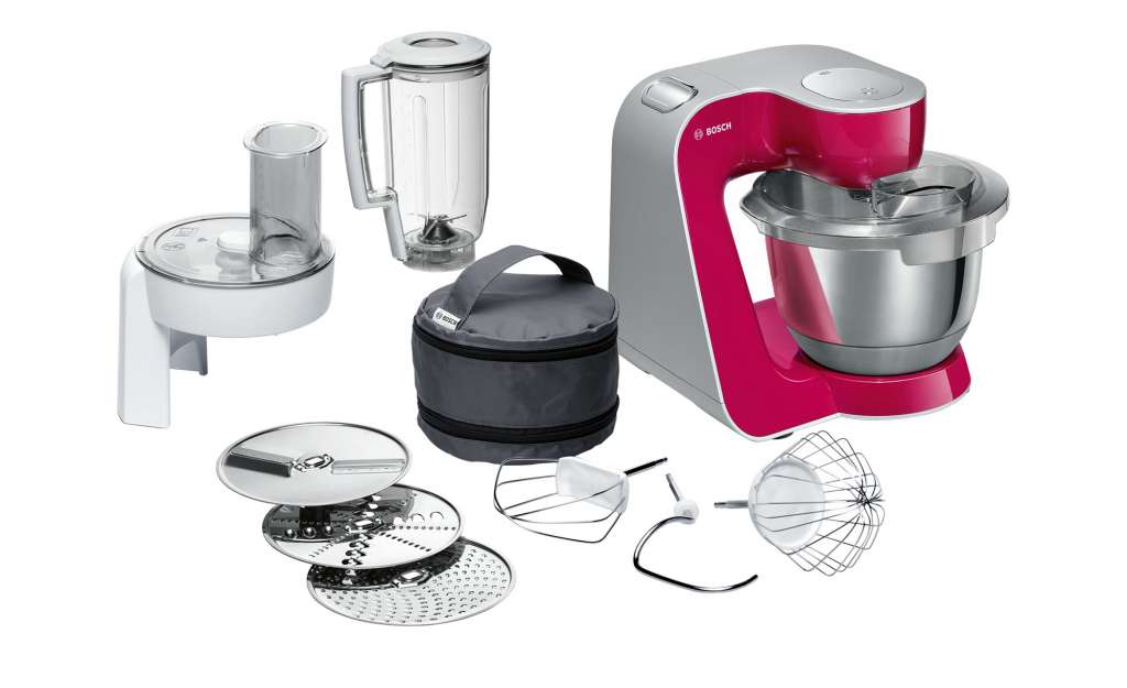 BOSCH Küchenmaschine   MUM 58420 ¦ rot ¦ Kunststoff, Edelstahl ¦ Maße (cm): B: 28 H: 28,2 T: 27,1 Elektrokleingeräte > Mixen, Zerkleinern & Entsaften - Höffner