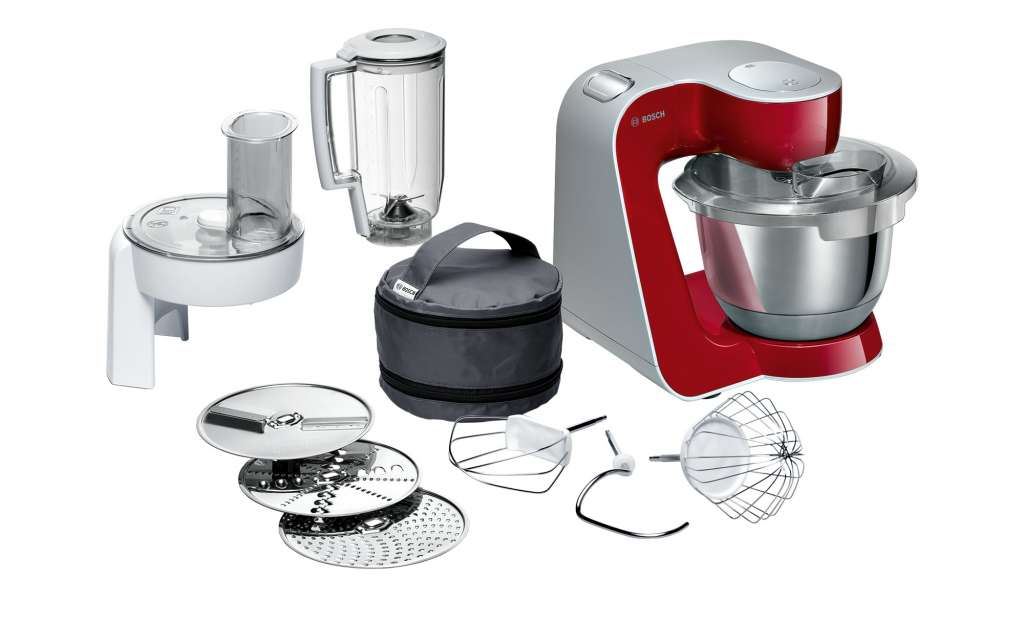 BOSCH Küchenmaschine   MUM 58720 ¦ rot ¦ Kunststoff, Edelstahl ¦ Maße (cm): B: 28 H: 28,2 T: 27,1 Elektrokleingeräte > Mixen, Zerkleinern & Entsaften - Höffner