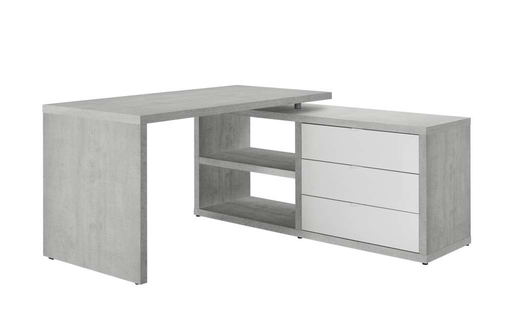 Eckschreibtisch  Pleiße ¦ grau ¦ Maße (cm): B: 150 H: 74 T: 140 Tische > Schreibtische - Höffner