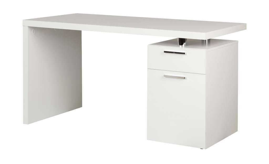 Schreibtisch mit Unterschrank  Worx ¦ weiß ¦ Maße (cm): B: 140 H: 75 T: 65 Tische > Schreibtische - Höffner