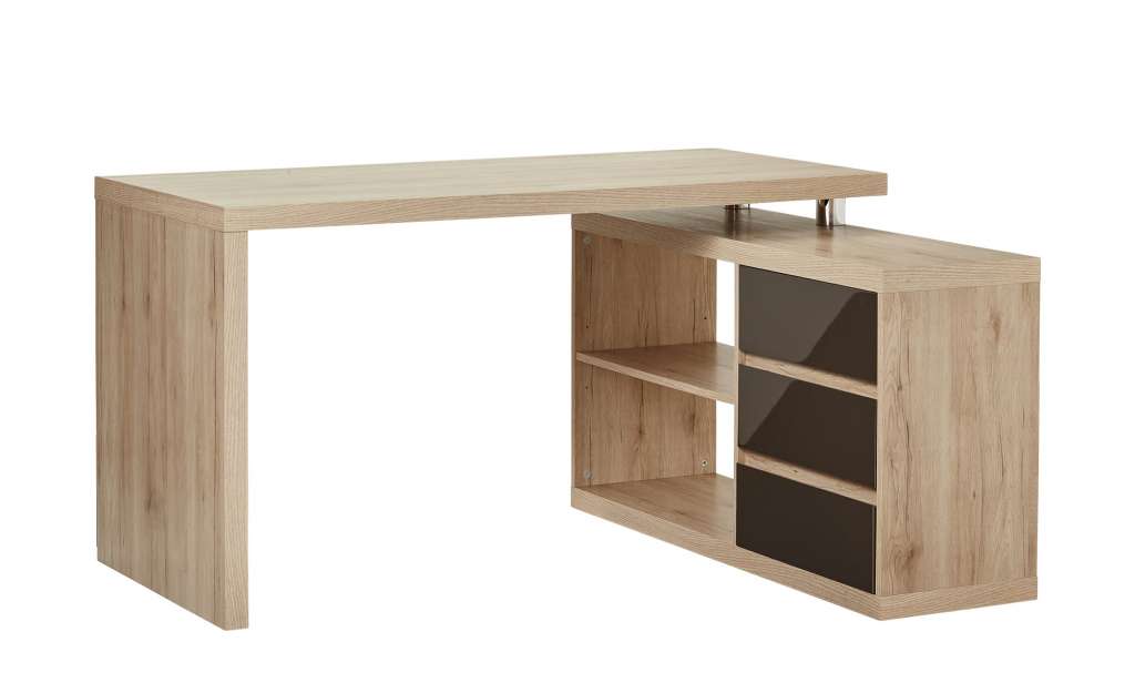 Eck-Schreibtisch mit Regal und Schubkästen  Pulsnitz ¦ holzfarben ¦ Maße (cm): B: 140 H: 75 T: 65 Tische > Schreibtische - Höffner
