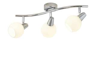 Deckenstrahler, 3-flammig, Glas mit Effekt ¦ silber Lampen & Leuchten > LED-Leuchten > LED-Strahler & Spots - Höffner