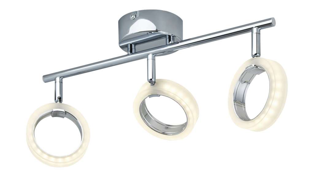 KHG LED-Deckenstrahler, 3-flammig, Acrylringe ¦ Maße (cm): B: 24,5 H: 10,5 Lampen & Leuchten > LED-Leuchten > LED-Strahler & Spots - Höffner