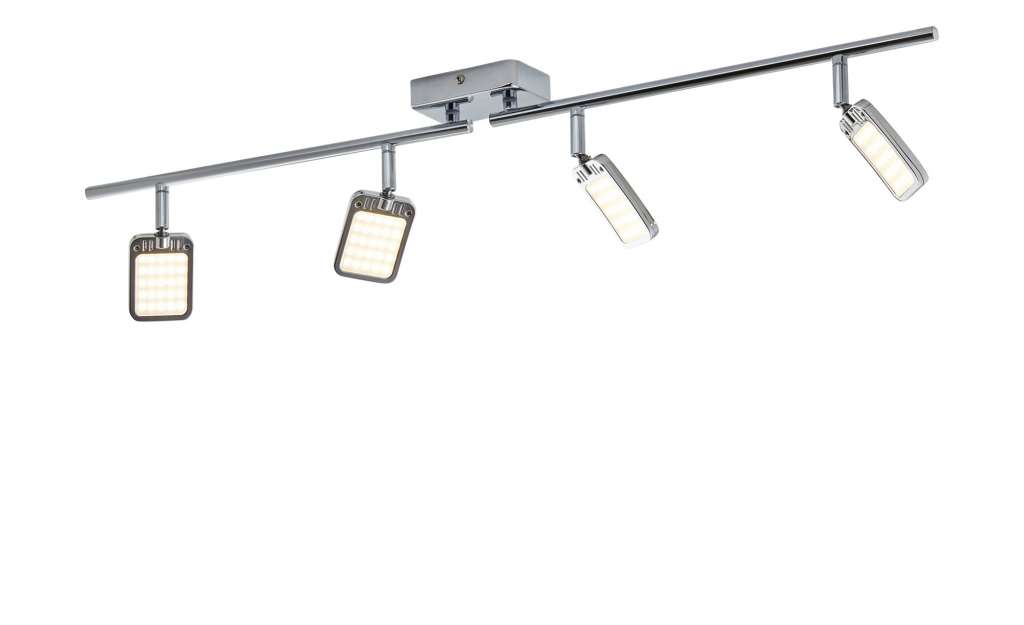 Paul Neuhaus LED- Deckenstrahler, 4-flammig, chrom, Kopf eckig ¦ silber Lampen & Leuchten > LED-Leuchten > LED-Strahler & Spots - Höffner