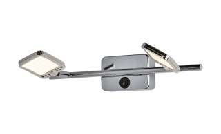 Paul Neuhaus LED- Strahler, 2-flammig, chrom, Kopf eckig ¦ silber ¦ Maße (cm): B: 34 Lampen & Leuchten > LED-Leuchten > LED-Strahler & Spots - Höffner
