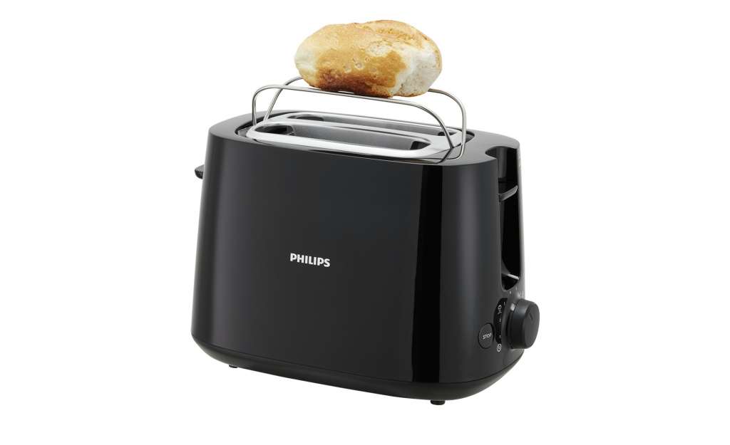 PHILIPS Toaster  HD 2581/90 ¦ schwarz ¦ Kunststoff, Metall ¦ Maße (cm): B: 30,4 H: 21,4 T: 18,4 Elektrokleingeräte > Toaster - Höffner