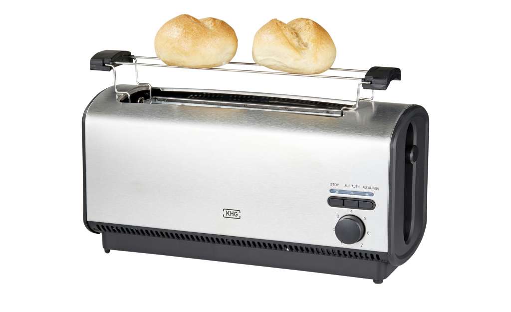 KHG Langschlitztoaster  TO-1200VS (E) ¦ silber ¦ Metall, Kunststoff ¦ Maße (cm): B: 36,6 H: 18,4 T: 16,5 Elektrokleingeräte > Toaster - Höffner
