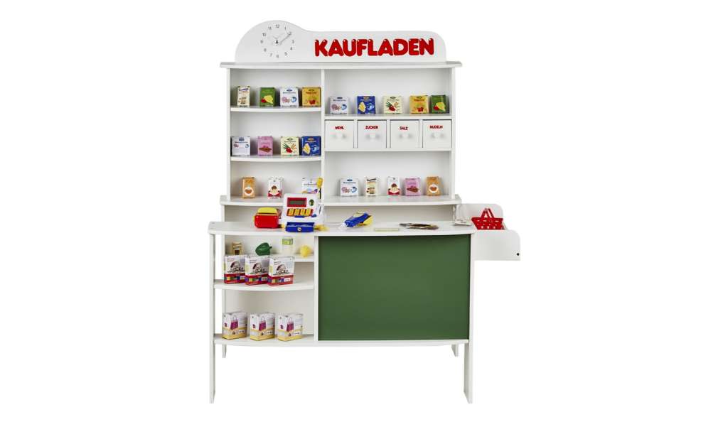 Roba Kaufmannsladen  Verkaufsstand mit Zubehör ¦ weiß ¦ Schichtholz und MDF lackiert ¦ Maße (cm): B: 100 H: 120 T: 78 Baby > Spielen > Lernspielzeug - Höffner
