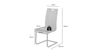 Schwingstuhl  Nico ¦ braun ¦ Maße (cm): B: 43 H: 100 T: 60,5 Stühle > Polsterstühle - Höffner