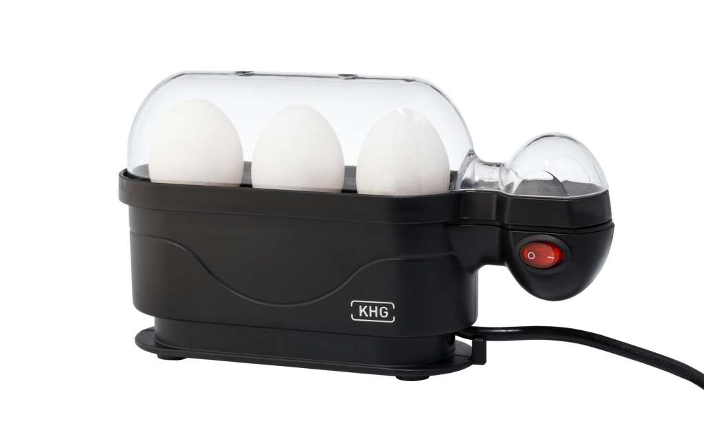 KHG Eierkocher  EK-300S ¦ schwarz ¦ Kunststoff, Aluminium ¦ Maße (cm): B: 23 H: 13 T: 6 Elektrokleingeräte > Eierkocher - Höffner