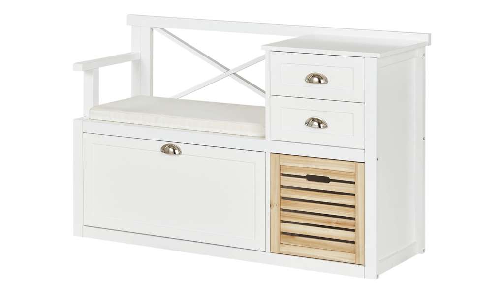 Love it Garderobenbank  Mosi ¦ weiß ¦ Maße (cm): B: 120 H: 75,8 T: 40 Garderoben & Kleiderstangen > Garderobenbänke & Schuhbänke - Höffner