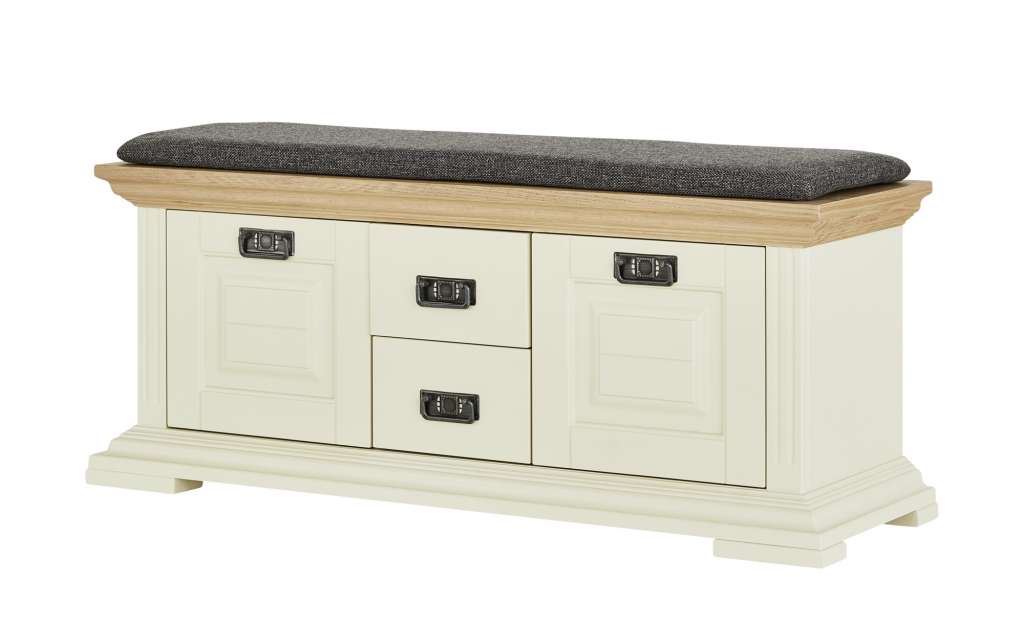 maison bleue Garderobenbank  Cremona ¦ Maße (cm): B: 120 H: 49 T: 38 Garderoben & Kleiderstangen > Garderobenbänke & Schuhbänke - Höffner