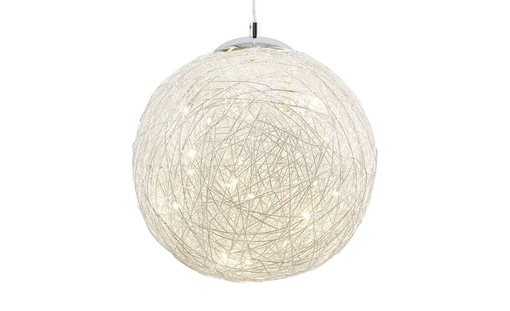 Trio LED-Pendelleuchte, 1-flammig, Drahtgeflecht ¦ silberØ: [30.0] Lampen & Leuchten > LED-Leuchten > LED-Pendelleuchten - Höffner