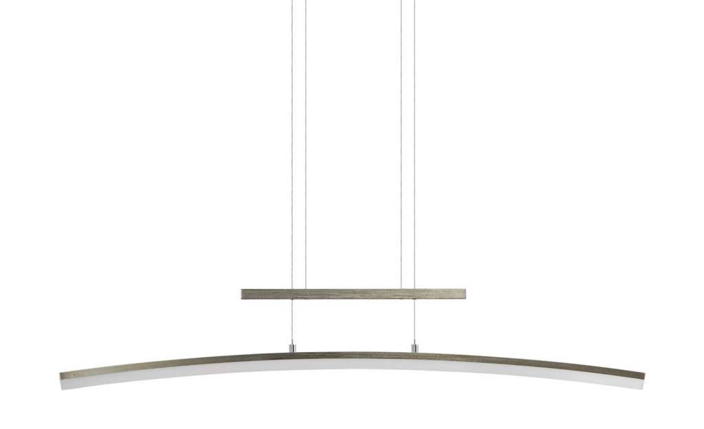 Wofi LED-Pendelleuchte, gebogen ¦ silber ¦ Maße (cm): B: 110 H: 150 T: 8 Lampen & Leuchten > LED-Leuchten > LED-Pendelleuchten - Höffner