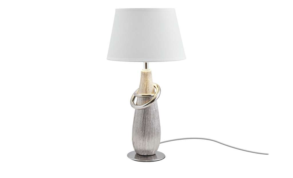 Tischleuchte silberfarben ¦ silber ¦ Maße (cm): H: 38 Ø: [20.0] Lampen & Leuchten > Innenleuchten > Tischlampen - Höffner