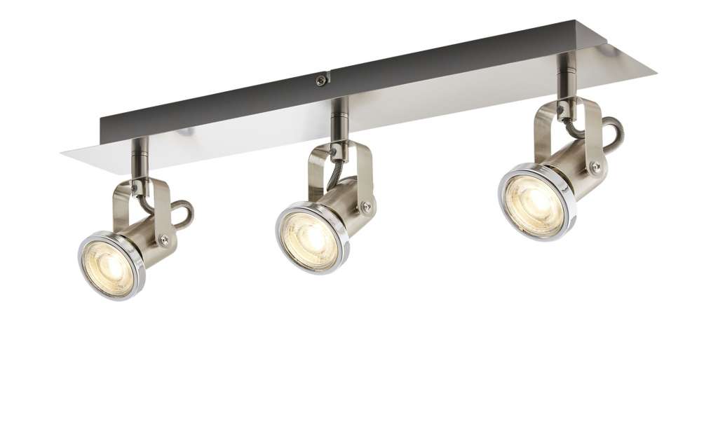 KHG Spot, 3-flammig, Nickel matt ¦ silber ¦ Maße (cm): B: 7 H: 12 Lampen & Leuchten > LED-Leuchten > LED-Strahler & Spots - Höffner