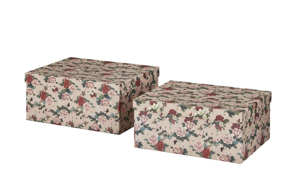 Aufbewahrungsboxen, 2er-Set ¦ rosa/pink ¦ Papier ¦ Maße (cm): B: 30 H: 27,5 Regale > Regal-Aufbewahrungsboxen - Höffner