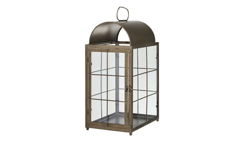 Laterne ¦ braun ¦ Glas , Eisen ¦ Maße (cm): B: 30 H: 48,5 T: 21 Dekoration > Laternen & Windlichter - Höffner