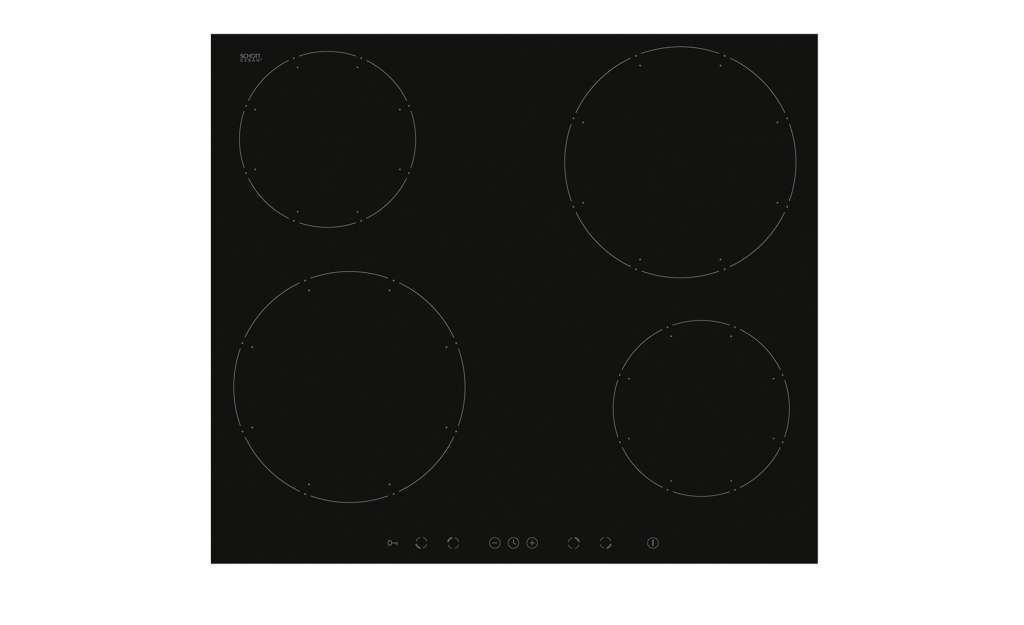 Amica Kochstelle  KMI 13311 C ¦ Glas , Metall ¦ Maße (cm): B: 57,6 H: 5,5 T: 51,8 Elektrogeräte > Backöfen, Herde & Kochfelder - Höffner