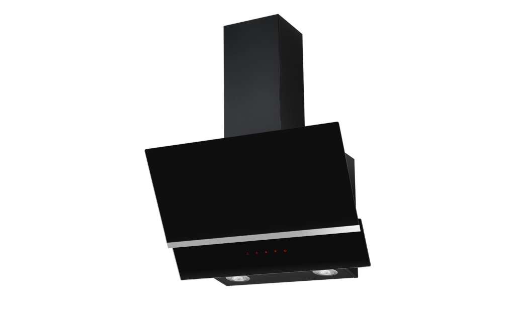 Amica Kopffreie Vertikalhaube  KHF 664 610 S ¦ schwarz ¦ Metall, Glas  ¦ Maße (cm): B: 60 H: 75,8 T: 37,8 Elektrogeräte > Dunstabzugshauben - Höffner