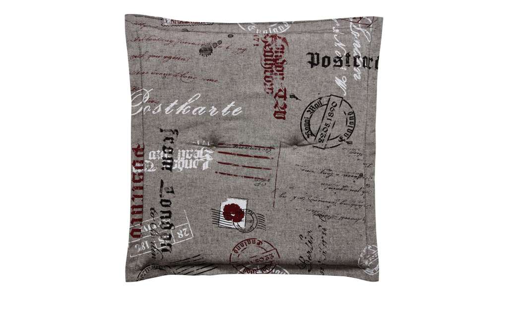 Hockerauflage  Stamp ¦ grau ¦ 85% Baumwolle, 15% Polyester ¦ Maße (cm): B: 50 H: 8 Garten > Auflagen & Kissen > Gartenhocker-Auflagen - Höffner