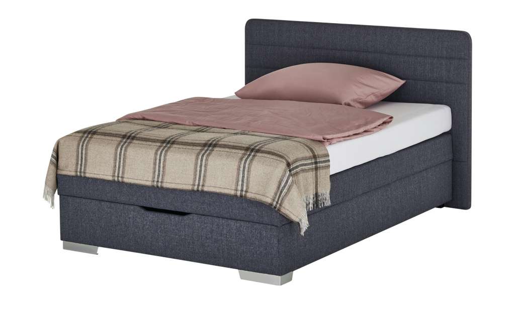 Boxspringbett  Hackney ¦ blau ¦ Maße (cm): B: 141 H: 109 T: 208 Betten > Boxspringbetten > Boxspringbetten 140x200 - Höffner