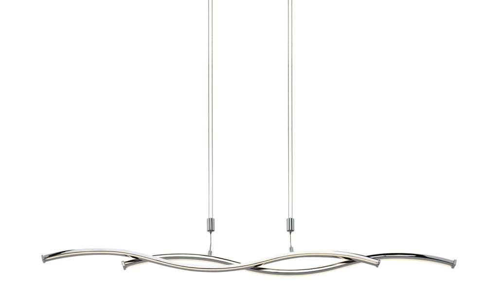 ML LED-Pendelleuchte, 2-flammig, Chrom ¦ silber ¦ Maße (cm): B: 8,5 H: 120 Lampen & Leuchten > LED-Leuchten > LED-Pendelleuchten - Höffner