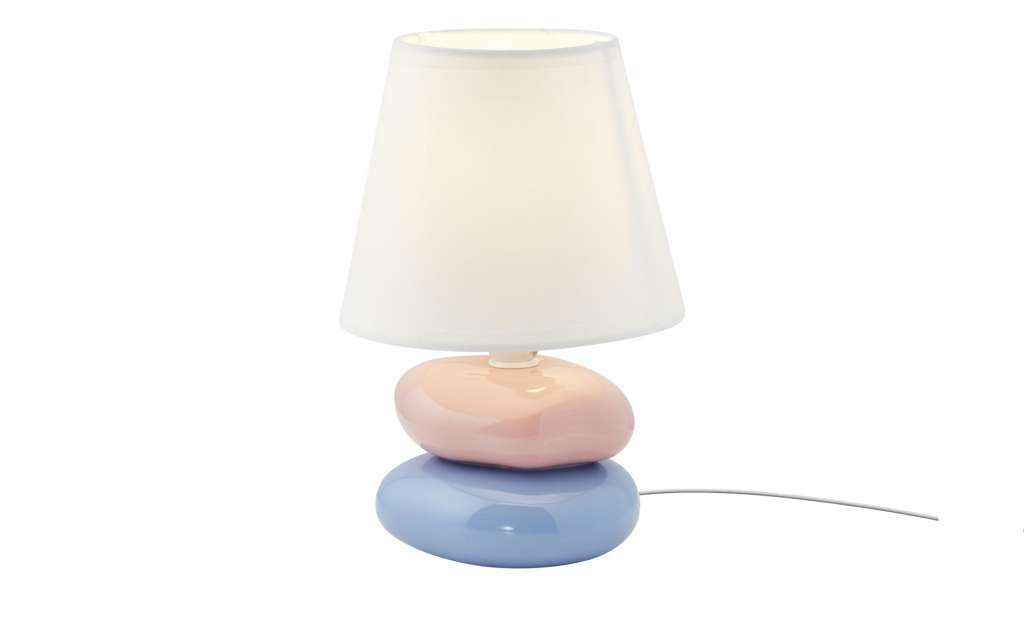 KHG Keramik-Tischleuchte, Rosa-Blau ¦ rosa/pink ¦ Maße (cm): H: 23 Ø: [21.0] Lampen & Leuchten > Innenleuchten > Tischlampen - Höffner