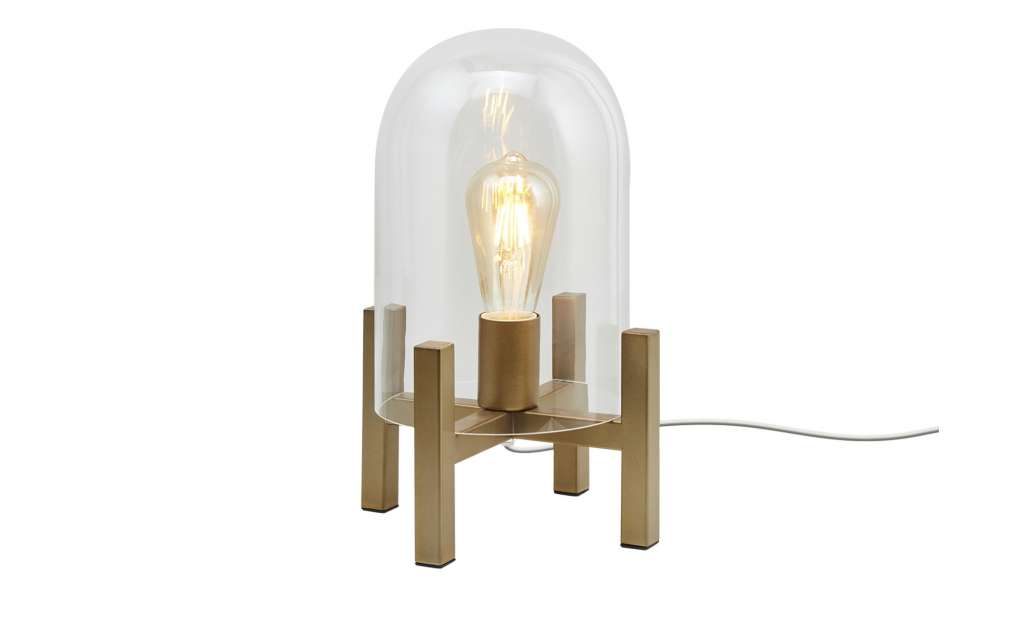 HOME STORY Tischleuchte, 1-flammig, messing-antik ¦ gold ¦ Maße (cm): H: 34 Ø: [17.5] Lampen & Leuchten > Innenleuchten > Tischlampen - Höffner