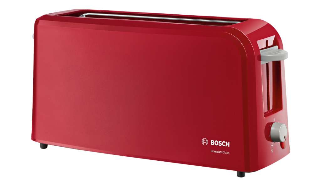 BOSCH Langschlitztoaster  TAT 3A004 ¦ rot ¦ Kunststoff, Metall ¦ Maße (cm): B: 43 H: 20 T: 12 Elektrokleingeräte > Toaster - Höffner