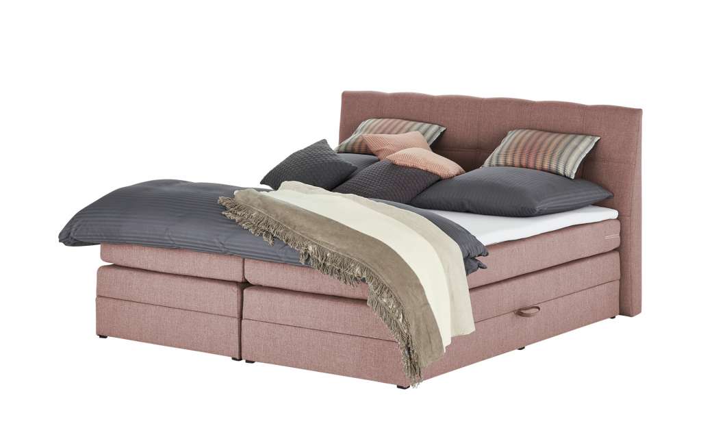 uno Boxspringbett mit Bettkasten Saranda ¦ rosa/pink ¦ Maße (cm): B: 196 H: 113 Betten > Boxspringbetten > Boxspringbetten 180x200 - Höffner