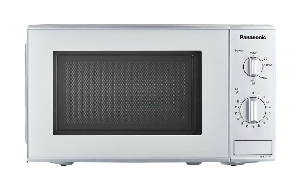 Panasonic Mikrowelle  NN-E221MMEPG ¦ silber ¦ Kunststoff, Metall-lackiert, Glas  ¦ Maße (cm): B: 44,3 H: 25,8 T: 34 Elektrokleingeräte > Mikrowellen - Höffner