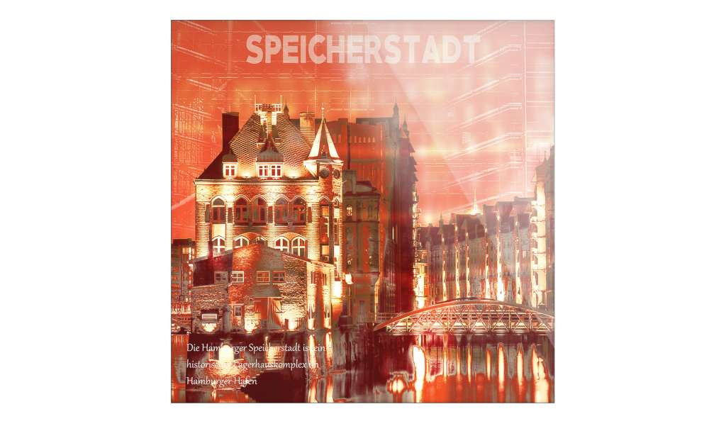 Glasbild  Speicherstadt I ¦ rot ¦ Maße (cm): B: 50 H: 50 Dekoration > Bilder & Schilder - Höffner