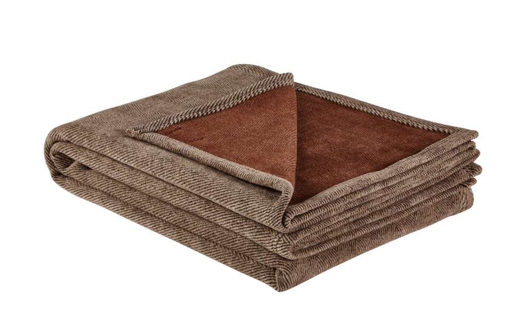 IBENA Jacquard Schlafdecke  Sorrento Tweed ¦ braun ¦ 57% Baumwolle, 43% Polyacryl ¦ Maße (cm): B: 150 Heimtextilien > Kuscheldecken - Höffner