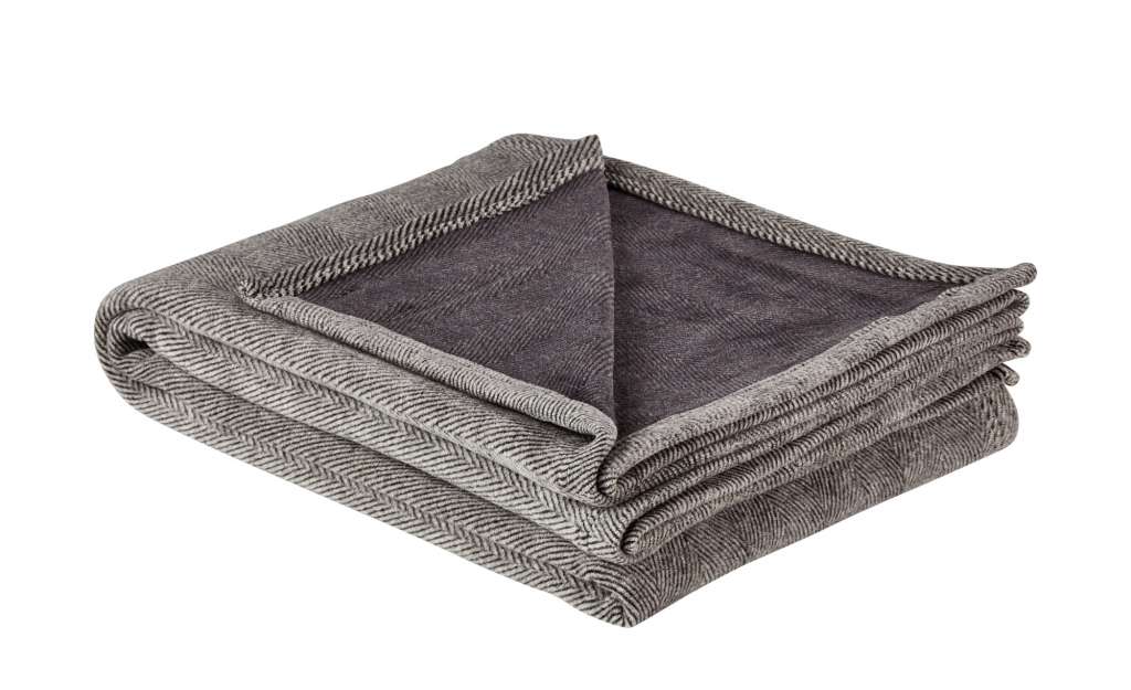 IBENA Jacquard Schlafdecke-Sorrento   Sorrento Tweed ¦ grau ¦ 57% Baumwolle, 43% Polyacryl ¦ Maße (cm): B: 150 Heimtextilien > Kuscheldecken - Höffner